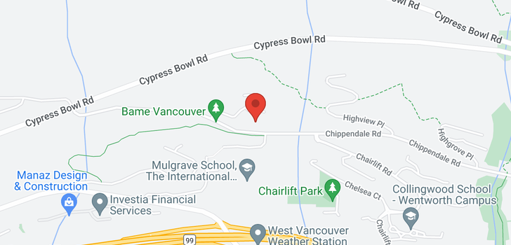 map of 2825 CHIPPENDALE ROAD